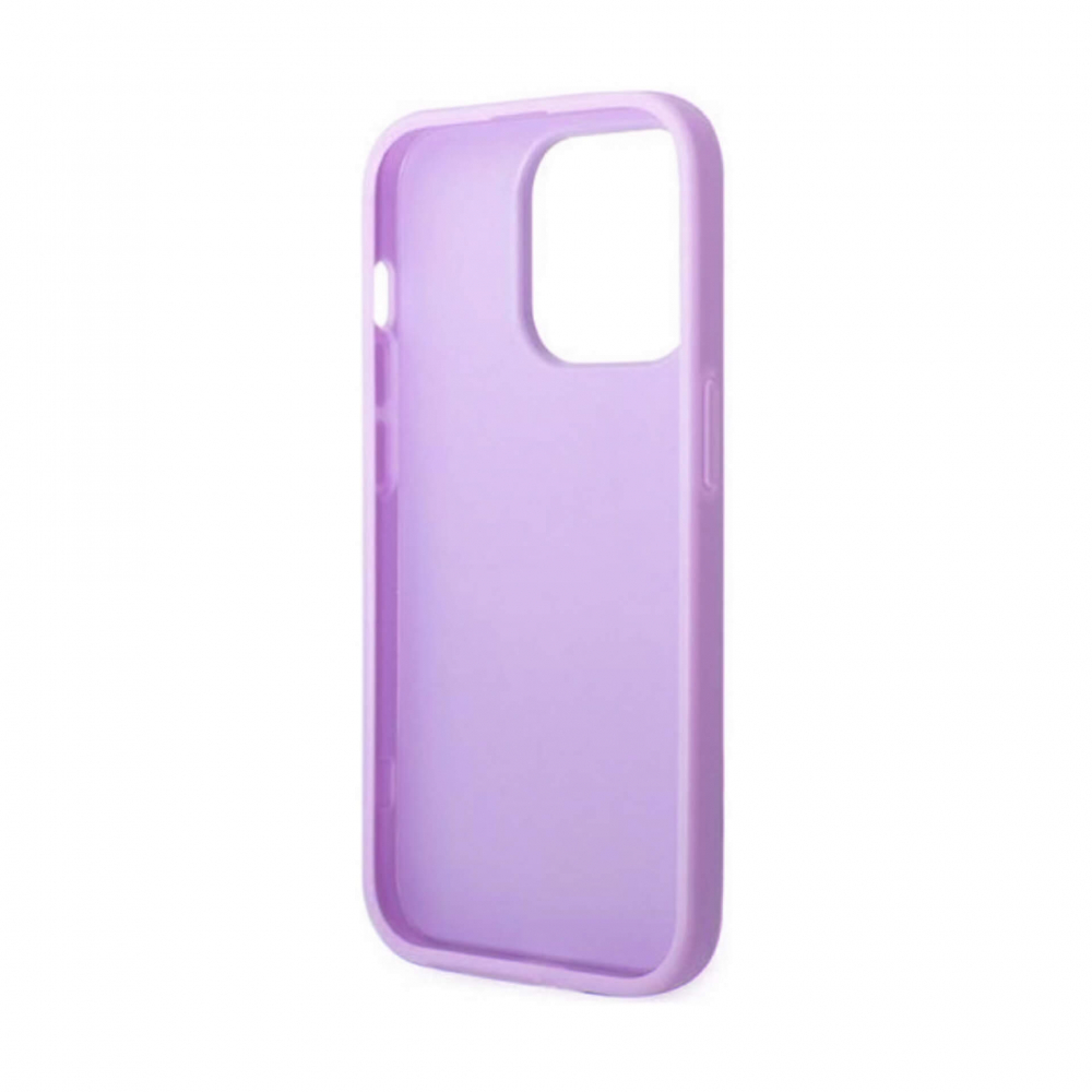����� ��� iPhone 14 Pro Max, 14 Pro Guess PU Saffiano metal logo Hard Purple 