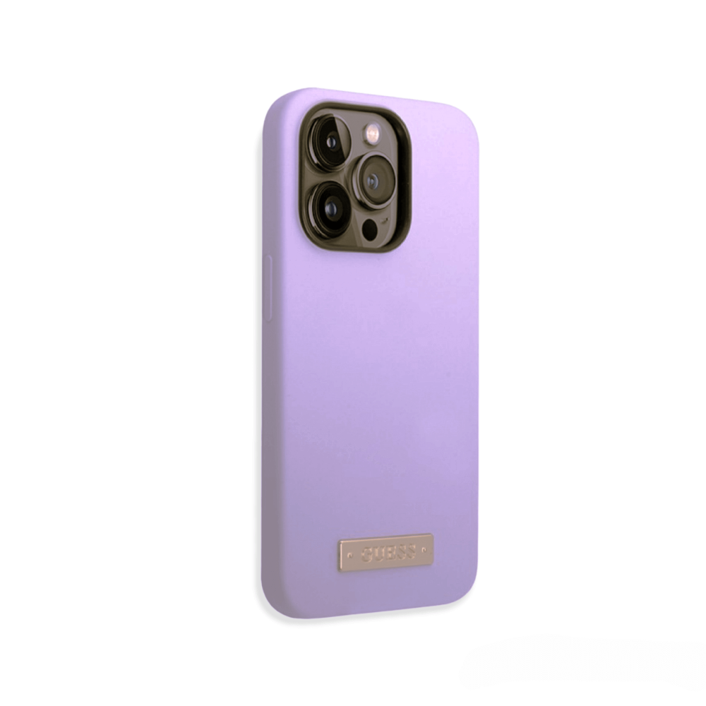 ����� ��� iPhone 14 Pro Max GUESS Liquid silicone Plate logo, MagSafe