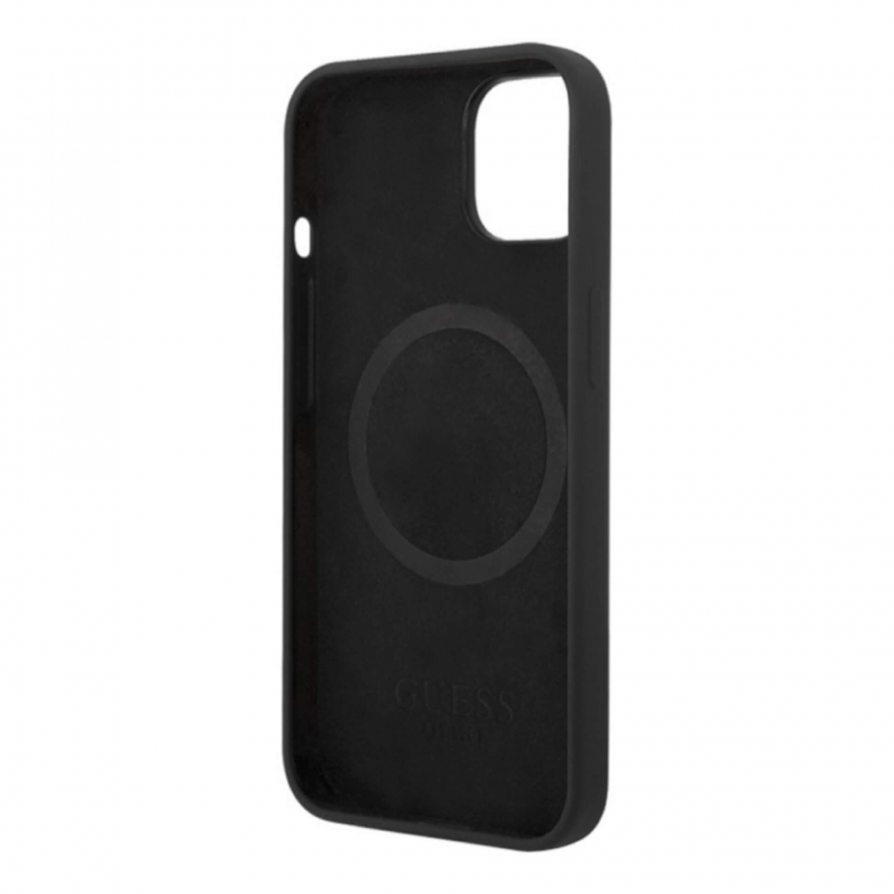 ����� ��� iPhone 14 Pro Max GUESS Liquid silicone Plate logo, MagSafe