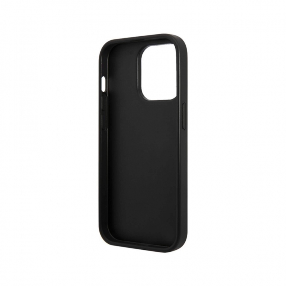 ����� ��� iPhone 14 Pro Max, 14 Pro Lagerfeld 3D Ruber Monogram Metal logo Black