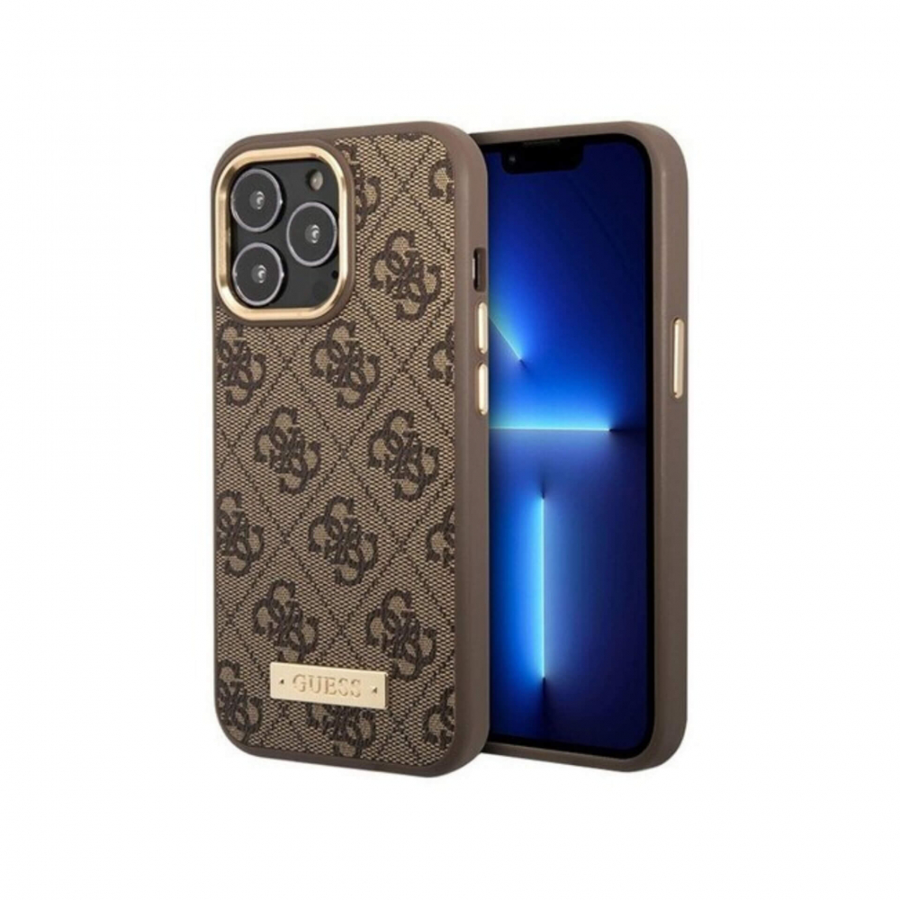 ����� ��� iPhone  13 Pro Max, 13 Pro Guess PU 4G Plate metal logo Mag, ����������