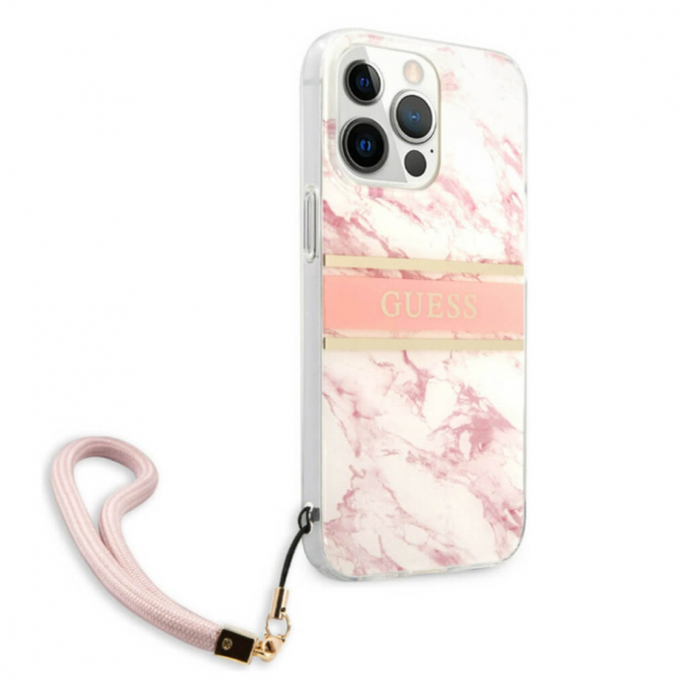 ����� ��� iPhone 13 Pro Guess PC/TPU Marble Hard+Nylop, �������