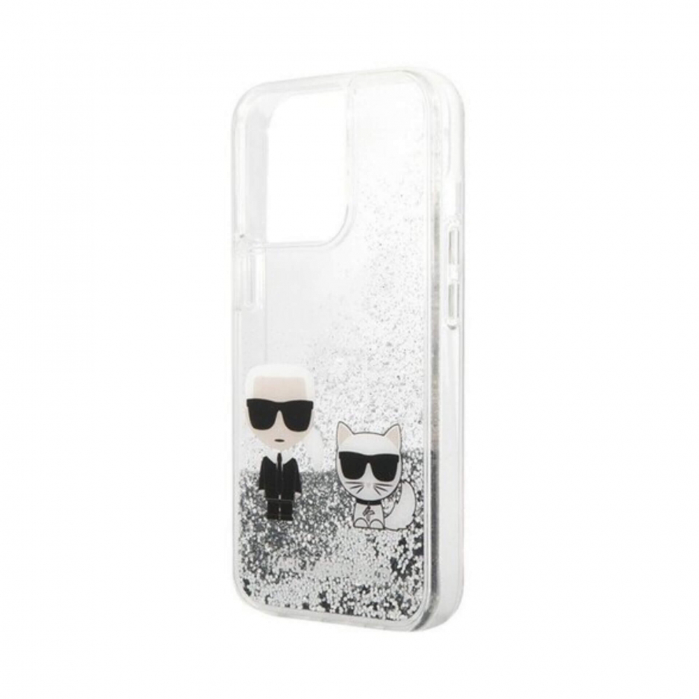 ����� ��� iPhone 13 Pro Lagerfeld Liquid glitter Karl&Choupette, �������