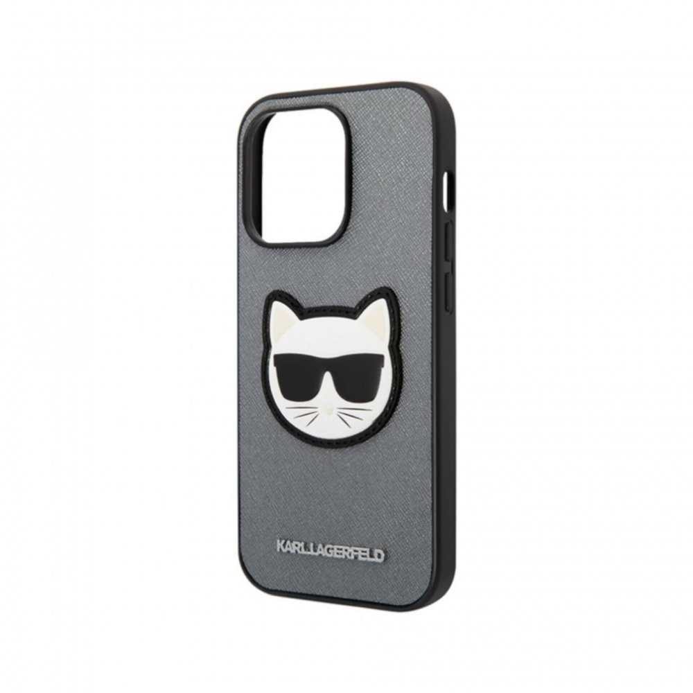 ����� ��� iPhone 14 Pro Lagerfeld PU Saffiano Choupette head Patch, ������� 