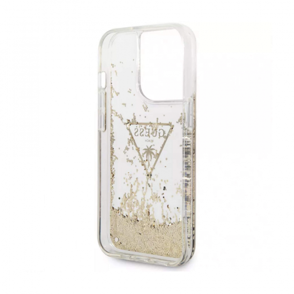 ����� ��� iPhone 14 Pro Guess Liquid Glitter Trangle Translu Transp, ����������