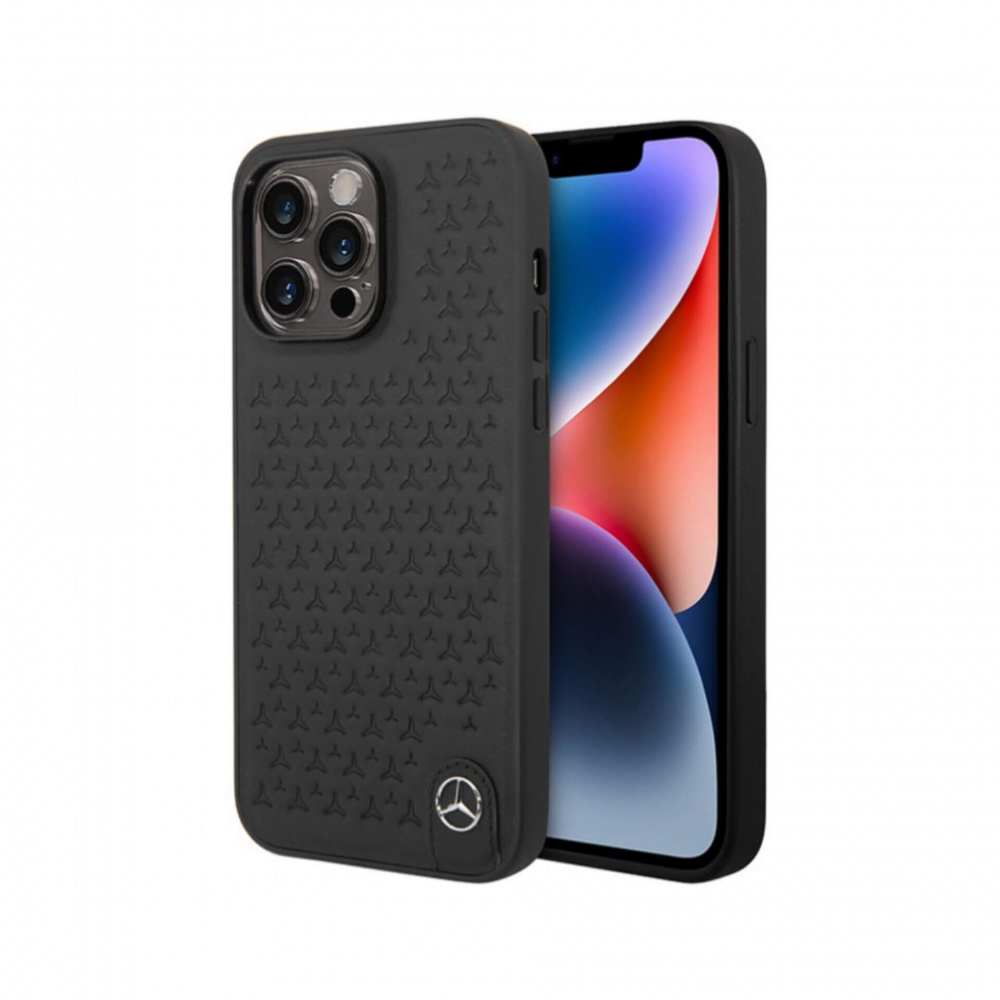 ����� ��� iPhone 14 Pro Mercedes Genuine leather Stars, ������