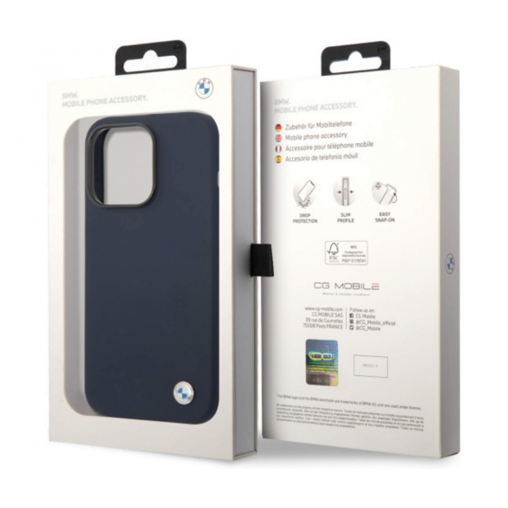 ����� ��� iPhone 14 Pro Max, 13 Pro Max BMW Signature Liquid  silicone Hard, ����-�����