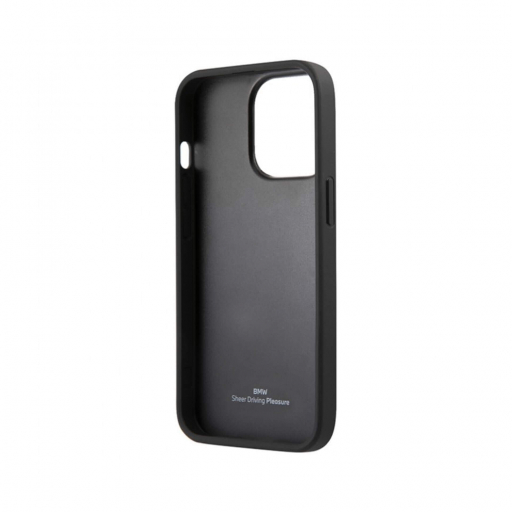 ����� ��� iPhone 13 Pro Max BMW Signature Genuine leather Blue lines, ׸����