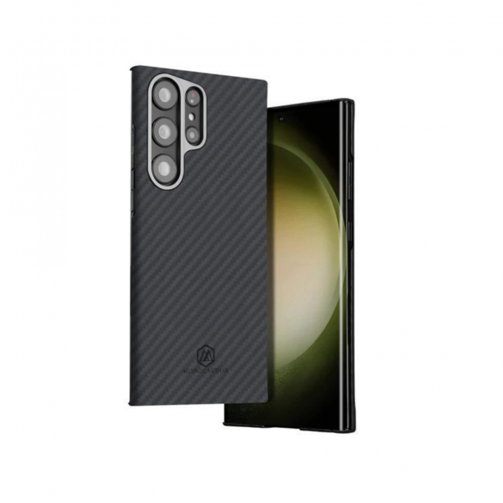 ���������� ����� Monocarbon Slim Aramid Fiber Case ��� Samsung S23, S23 Plus, S23 Ultra