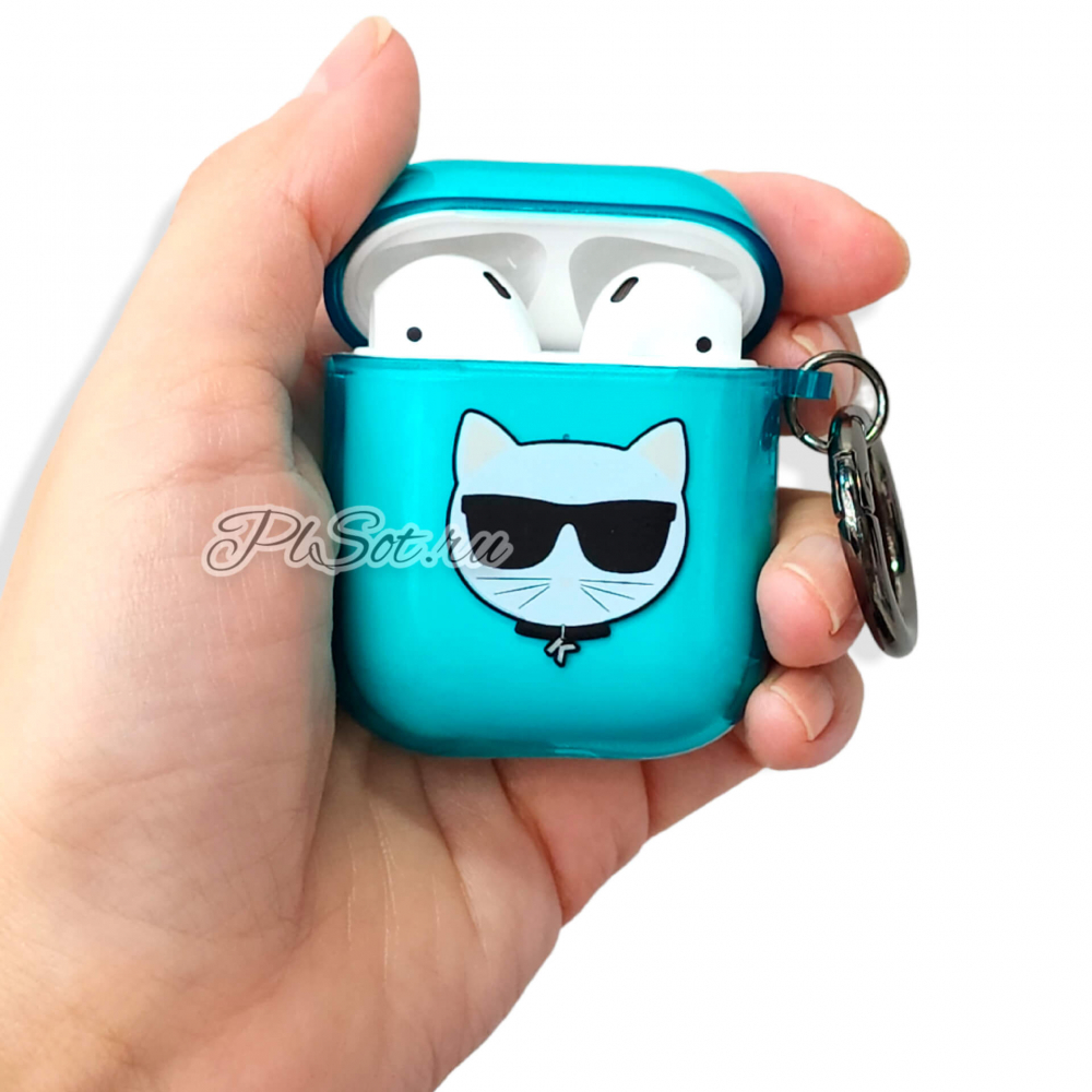 ����� ��� AirPods 1, 2 Lagerfeld Fluo Choupette, �������