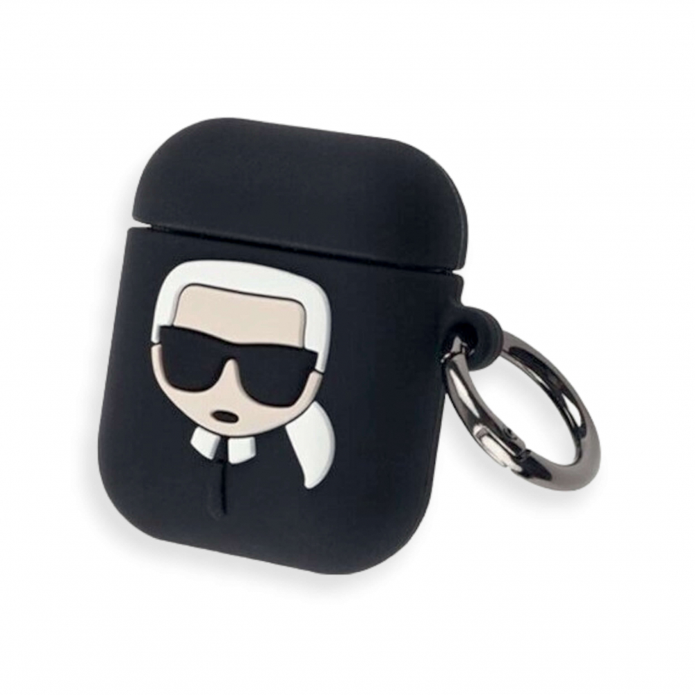 ����� ��� AirPods Lagerfeld Silicone case Karl KLACCSILKHWH