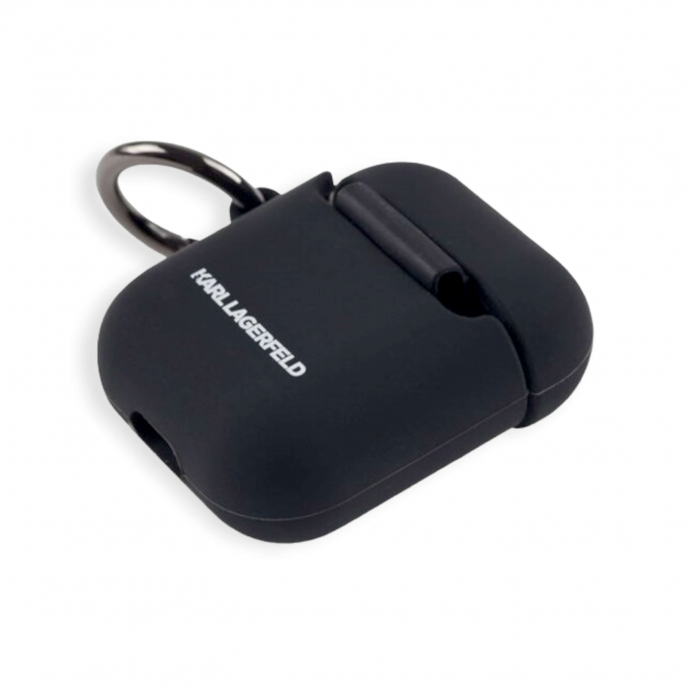 ����� ��� AirPods Lagerfeld Silicone case Karl KLACCSILKHWH