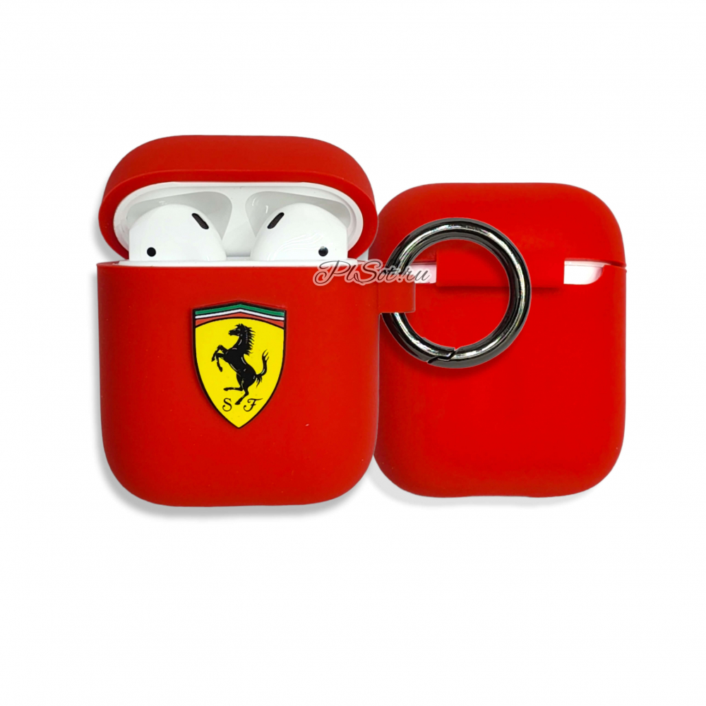 ����� ��� AirPods 1, 2 Ferrari Silicone case FESACCSILSHRE