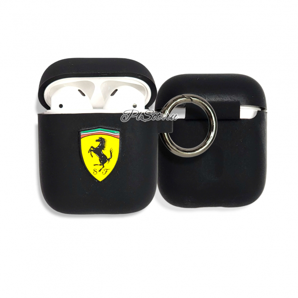 ����� ��� AirPods 1, 2 Ferrari Silicone case FESACCSILSHRE