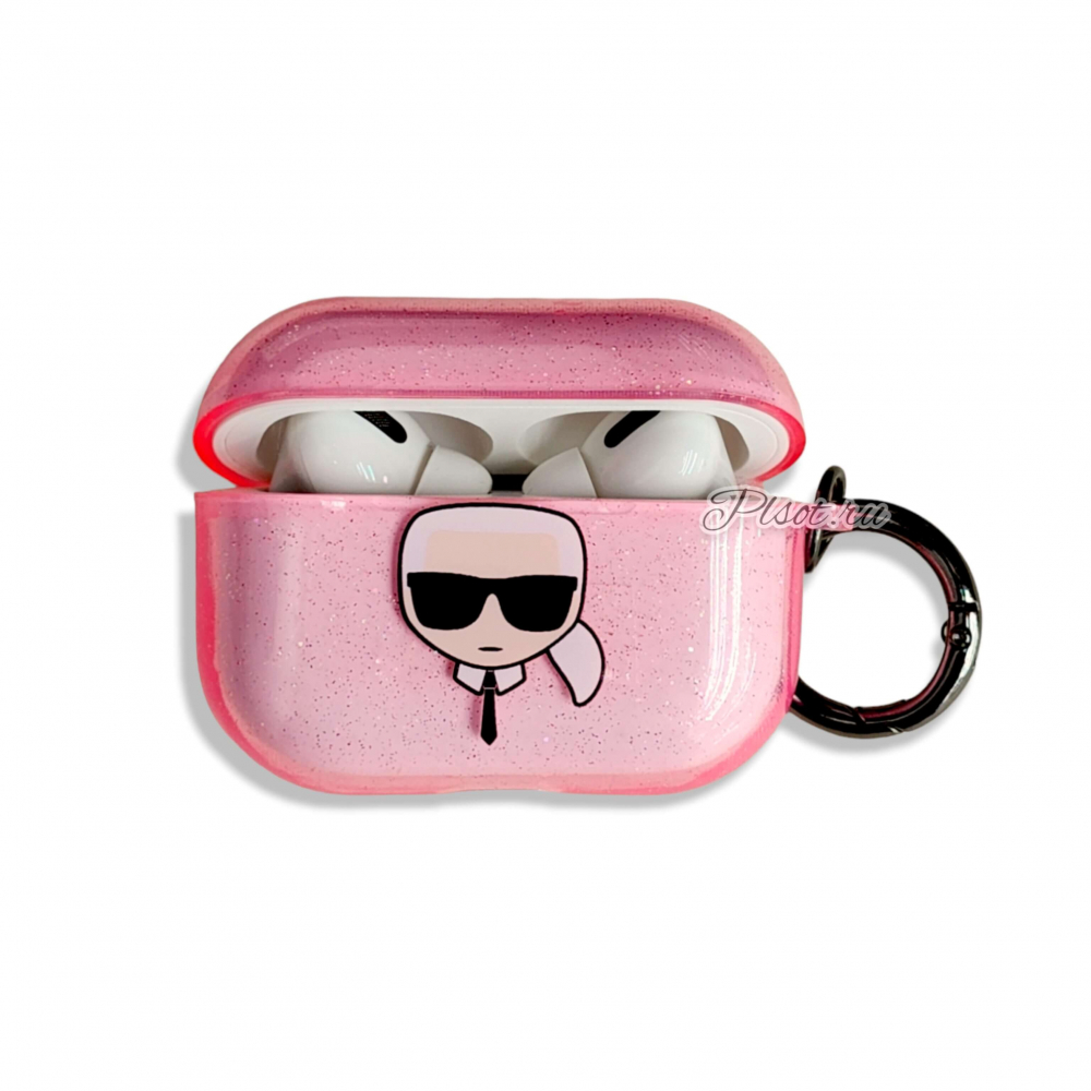 ����� ��� AirPods Pro Lagerfeld TPU Glitters Karl Transparent, � �������