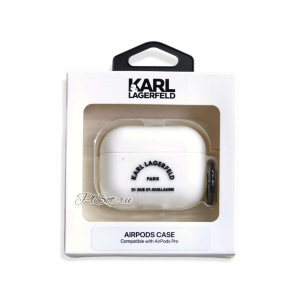 ����� ��� AirPods Pro Lagerfeld Silicone case RSG logo, � ���������