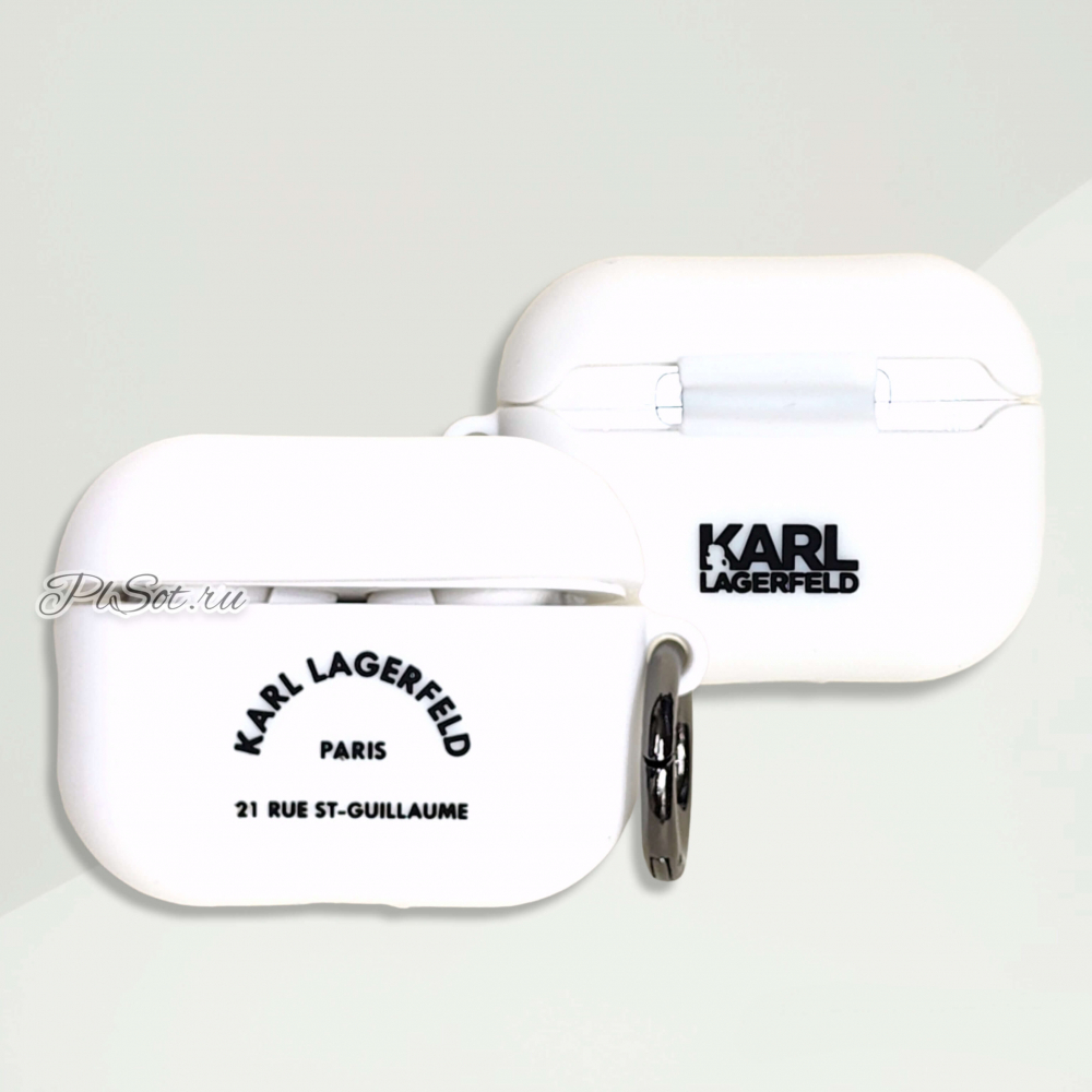 ����� ��� AirPods Pro Lagerfeld Silicone case RSG logo, � ���������