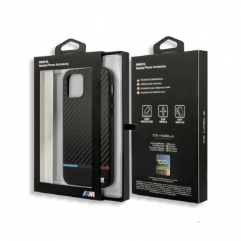 ����� ��� iPhone 13 Pro, Bmw M-Collection PU Carbon inspiration Tricolor, ������
